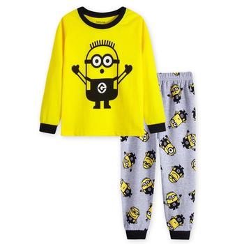 despicable me Kids Boys sleepwear Long-sleeved pants pajamas set 2T-7T Breathable