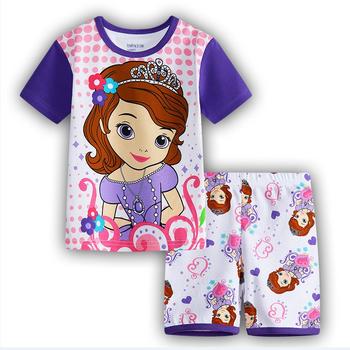 Girls Sofia Short Sleeve Sleepwear Nightgown Loungewear Pajamas Set