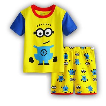 Boys Kids Pyjamas Short Sleeve T-Shirt Shorts Set Age 2-8 Years