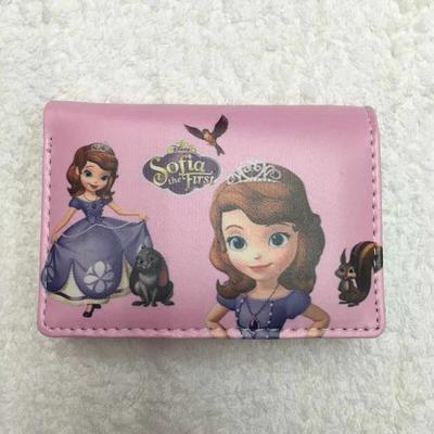 Mini cute child sofia princess wallet cartoon Peppa Pig Kids girls purse