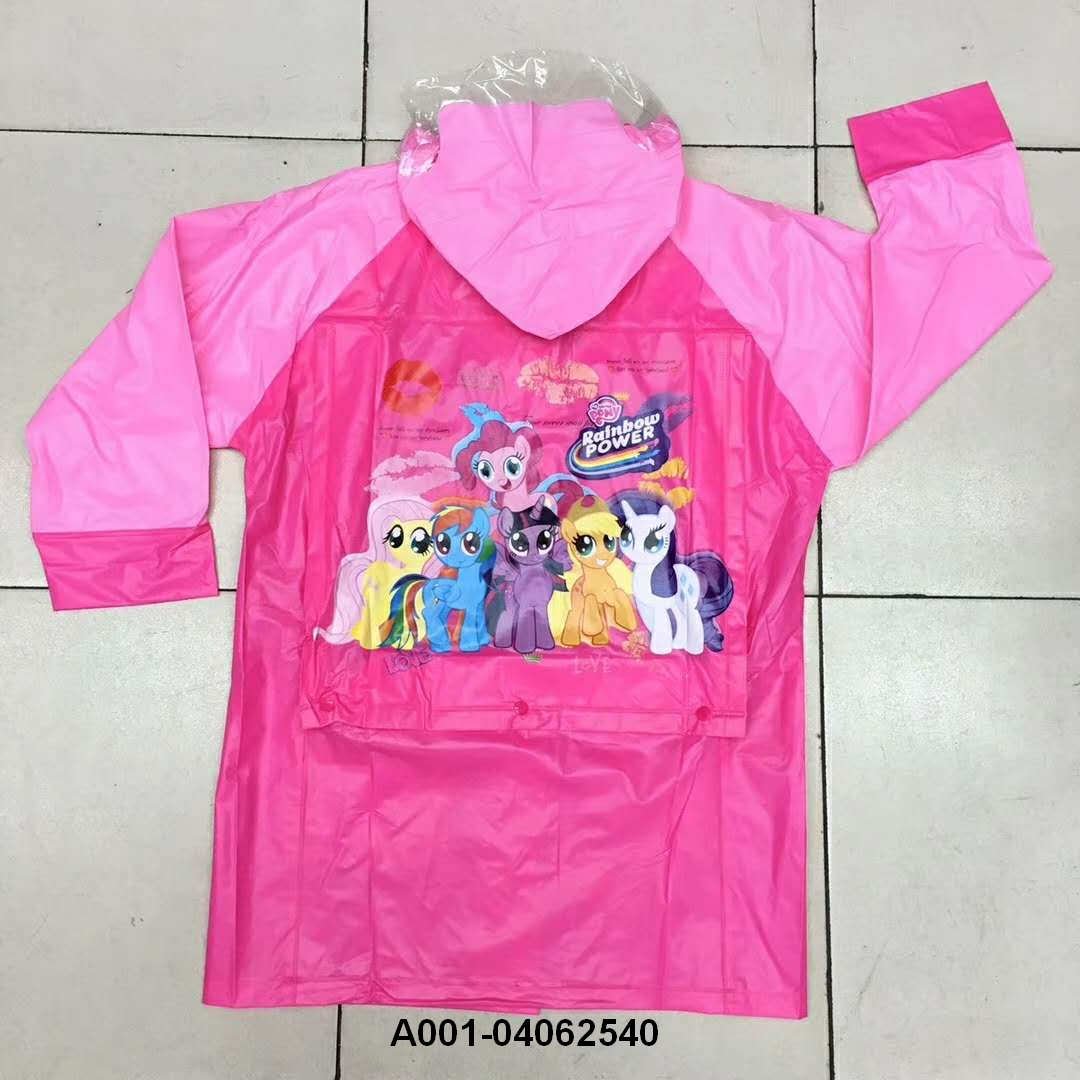 Children sofia pikachu Waterproof Raincoat Students batman Hello Kitty Rainwear With School Bag Cartoon Kids Rain Pocket Jacket