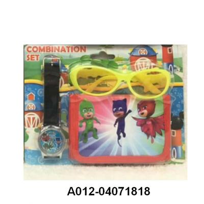 2018 New design wallet watch and glasses set hot selling